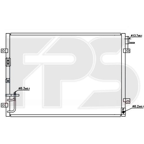 Кондесатор кондиционера AS08126925 на KIA SORENTO 2002-2006