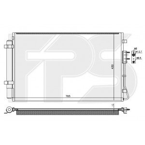 Кондесатор кондиціонера AS08126935 на KIA SORENTO 2015-2018
