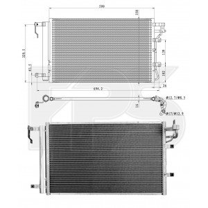 Кондесатор кондиціонера AS08126953 на KIA CERATO 2004-2006