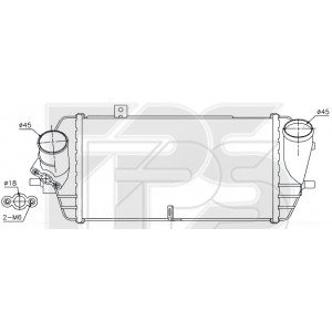 Радіатор наддуву AS08143876 на HYUNDAI ACCENT IV (VERNA) 2015-2017