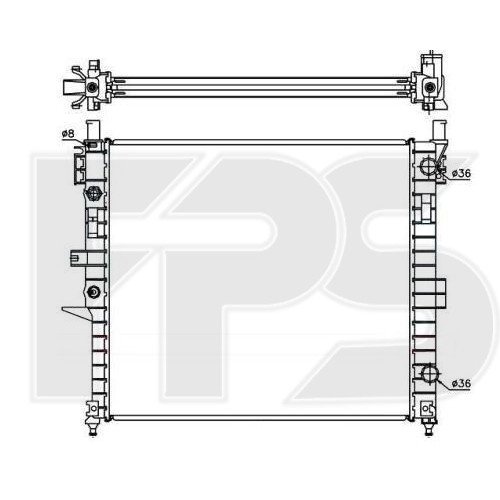 Радиатор охлаждения AS08127532 на MERCEDES 163 (ML-CLASS) SUV 1997-2005
