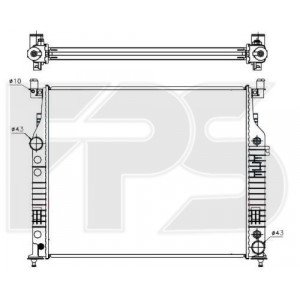 Радиатор охлаждения AS08127536 на MERCEDES 164 (ML-CLASS) SUV 2005-2011