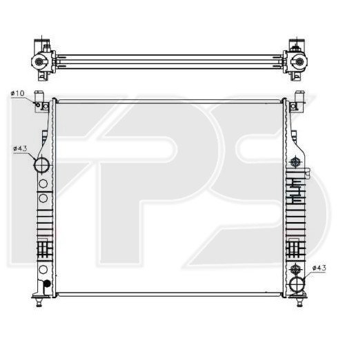 Радиатор охлаждения AS08127536 на MERCEDES 164 (ML-CLASS) SUV 2005-2011