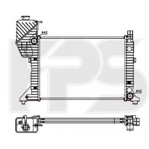 Радіатор охолодження AS08127540 на MERCEDES SPRINTER 1995-2000