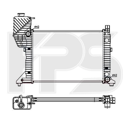 Радіатор охолодження AS08127540 на MERCEDES SPRINTER 1995-2000