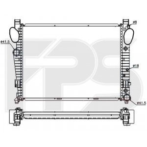 Радіатор охолодження AS08127553 на MERCEDES 220 (S-CLASS) 1998-2002