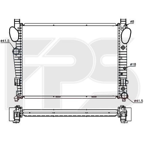 Радиатор охлаждения AS08127553 на MERCEDES 220 (S-CLASS) 1998-2002