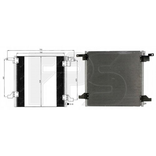 Кондесатор кондиціонера AS08127571 на MERCEDES 163 (ML-CLASS) SUV 1997-2005