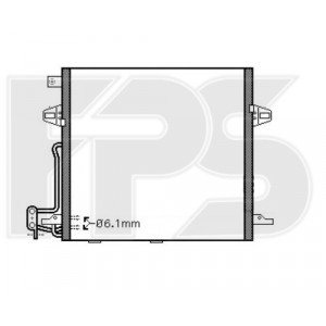 Радіатор кондиціонера AS08105434 на MERCEDES 164 (GL-CLASS) SUV 2006-2012