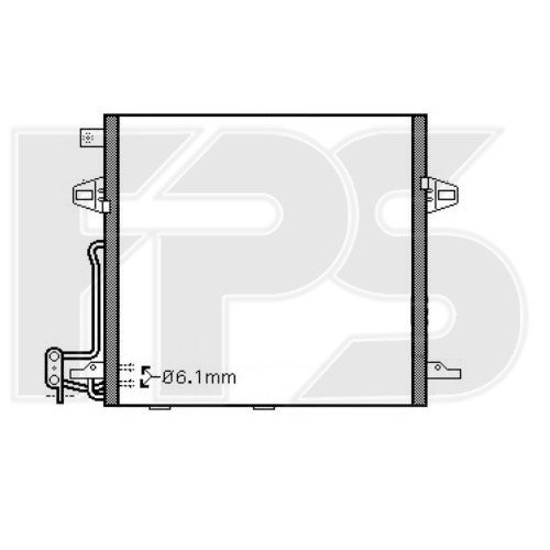 Радіатор кондиціонера AS08105434 на MERCEDES 164 (GL-CLASS) SUV 2006-2012