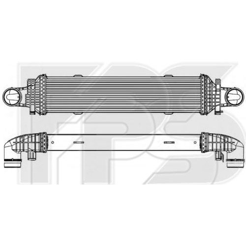 Радиатор наддува AS08145470 на MERCEDES 204 (GLK-CLASS) 2008-2015