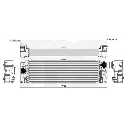 Радіатор наддуву AS08127606 на MERCEDES SPRINTER 2018-