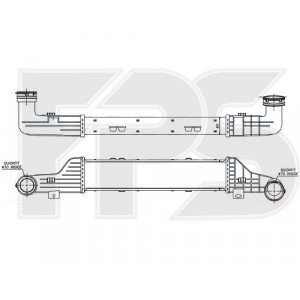 Радіатор наддуву AS08127623 на MERCEDES 210 (E-CLASS) 1999-2002