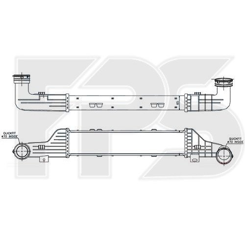Радіатор наддуву AS08127623 на MERCEDES 210 (E-CLASS) 1999-2002