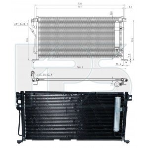 Кондесатор кондиціонера AS08127835 на MITSUBISHI LANCER IX (CS) 2004-2008