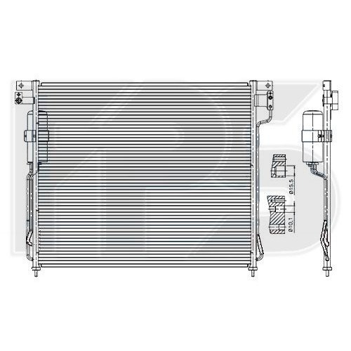 Кондесатор кондиционера AS08128333 на NISSAN NAVARA 2005-2013