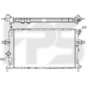 Радіатор охолодження AS08128564 на OPEL ASTRA G 1998-2009