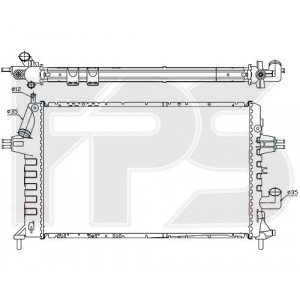 Радиатор охлаждения AS08128581 на OPEL ASTRA G 1998-2009