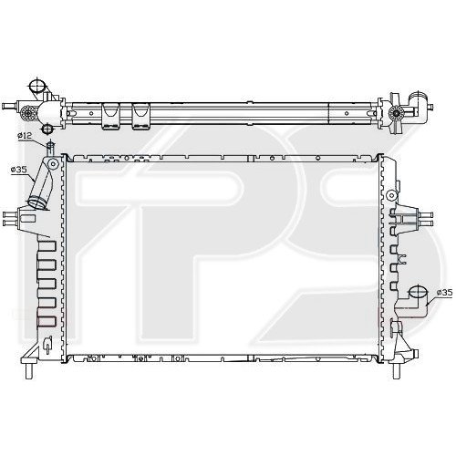 Радиатор охлаждения AS08128581 на OPEL ASTRA G 1998-2009
