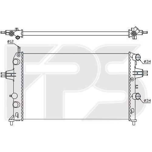Радіатор охолодження AS08128593 на OPEL ASTRA G 1998-2009