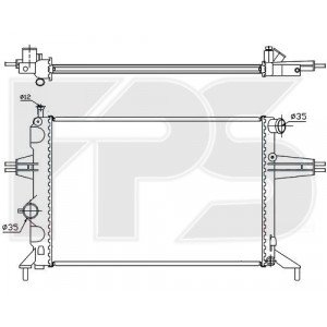 Радіатор охолодження AS08128596 на OPEL ASTRA G 1998-2009