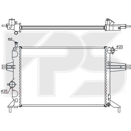 Радіатор охолодження AS08128596 на OPEL ASTRA G 1998-2009