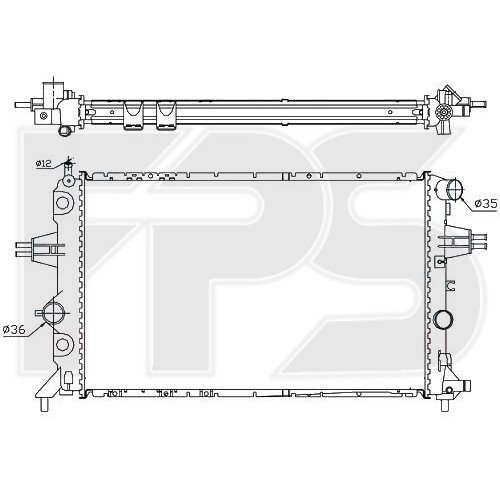 Радіатор охолодження AS08128598 на OPEL ASTRA G 1998-2009