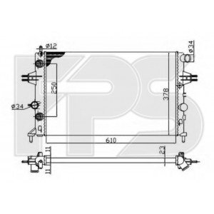Радіатор охолодження AS08128607 на OPEL ASTRA G 1998-2009
