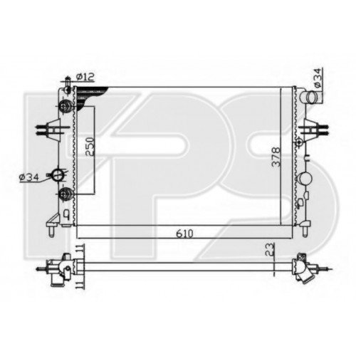 Радіатор охолодження AS08128607 на OPEL ASTRA G 1998-2009