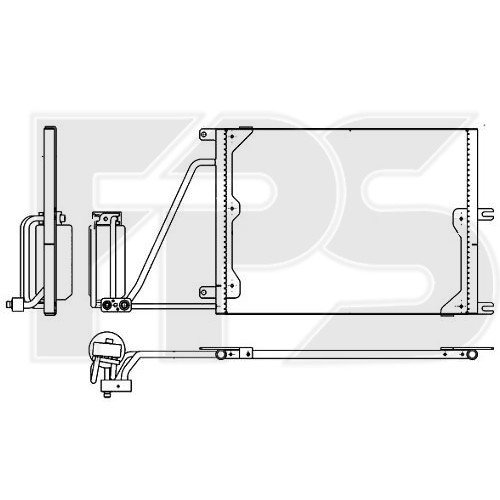 Кондесатор кондиционера AS08128634 на OPEL VECTRA B 1999-2002