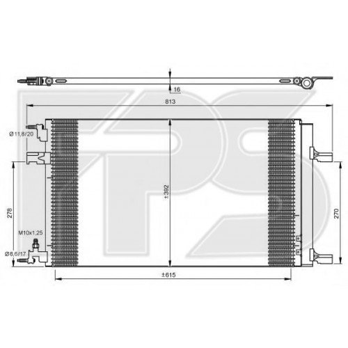 Кондесатор кондиционера AS08128645 на OPEL ZAFIRA 2012-2016
