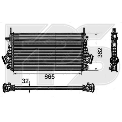 Радіатор наддуву AS08128681 на OPEL INSIGNIA 2008-2013