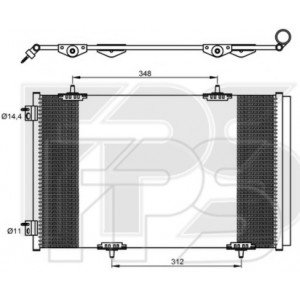 Кондесатор кондиціонера AS08128806 на CITROEN C-ELYSEE 2013-2017