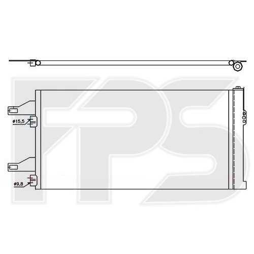 Кондесатор кондиціонера AS08128810 на CITROEN JUMPER 2006-2014