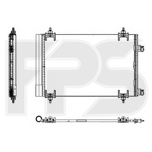Кондесатор кондиціонера AS08128812 на CITROEN BERLINGO 2008-2012
