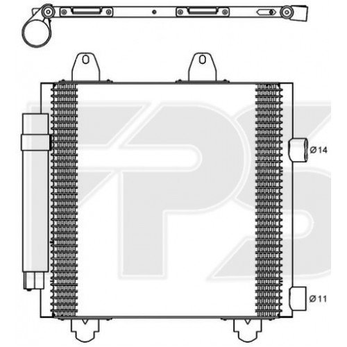 Кондесатор кондиционера AS08128814 на TOYOTA AYGO 2005-2014