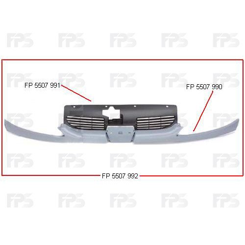 Решетка пластиковая AS08128868 на PEUGEOT 206 1998-2009