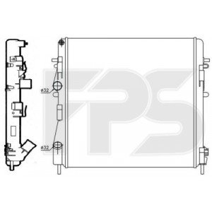 Радіатор охолодження AS08082314 на RENAULT KANGOO 1997-2003