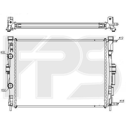 Радіатор охолодження AS08129128 на RENAULT MEGANE (II) 2003-2008
