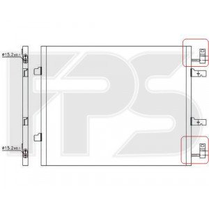 Кондесатор кондиціонера AS08129154 на NISSAN PRIMASTAR 2007-2014
