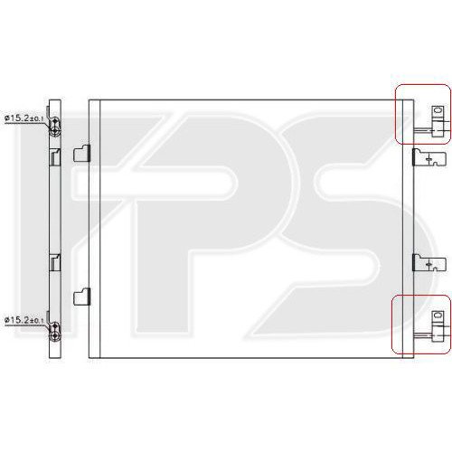 Кондесатор кондиціонера AS08129154 на NISSAN PRIMASTAR 2007-2014