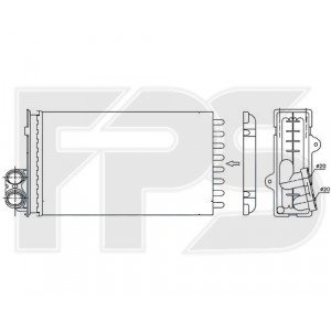 Радиатор печки AS08129171 на RENAULT LAGUNA 1994-1998