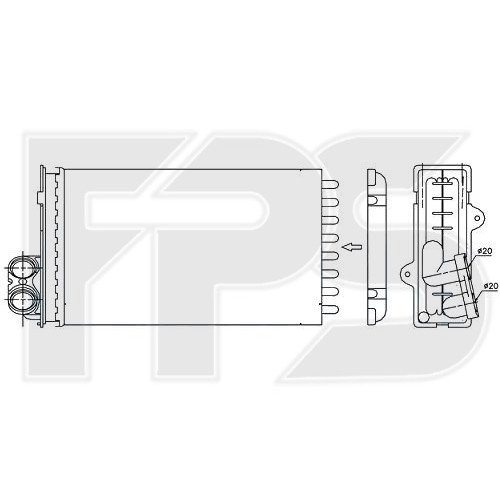 Радиатор печки AS08129171 на RENAULT LAGUNA 1994-1998