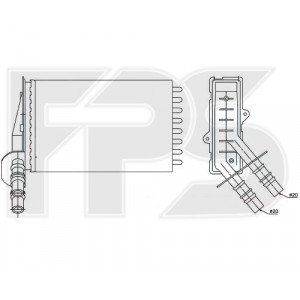 Радиатор печки AS08100461 на RENAULT SYMBOL I (LB0/1/2) 1998-2008