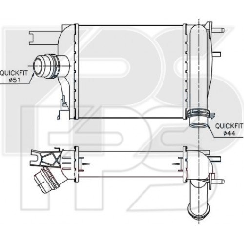 Радиатор наддува AS08142820 на DACIA LOGAN 2017-2021
