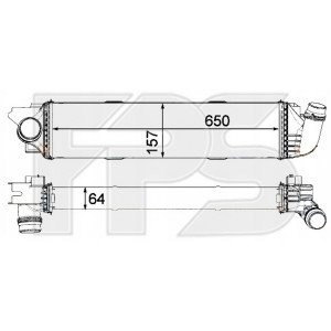 Радіатор наддуву AS08143108 на FIAT TALENTO 2016-2021