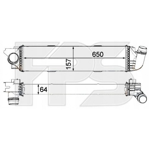 Радіатор наддуву AS08143108 на OPEL VIVARO 2014-2019