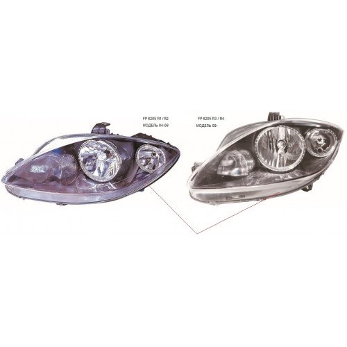 Фара передняя AS08129236 на SEAT TOLEDO 2005-2009