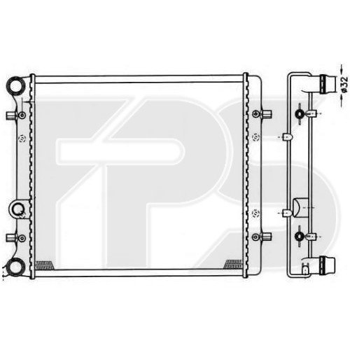 Радиатор охлаждения AS08086696 на VOLKSWAGEN GOLF V 2004-2009