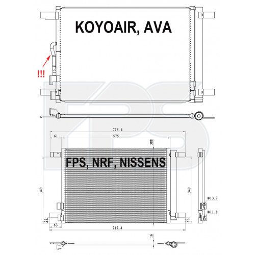 Конденсатор кондиционера AS08141233 на SKODA KAROQ 2022-